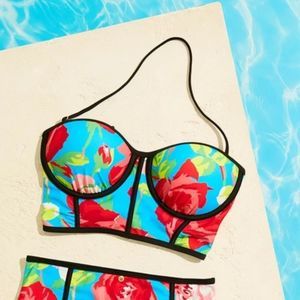 Betsey Johnson vintage style swim top
